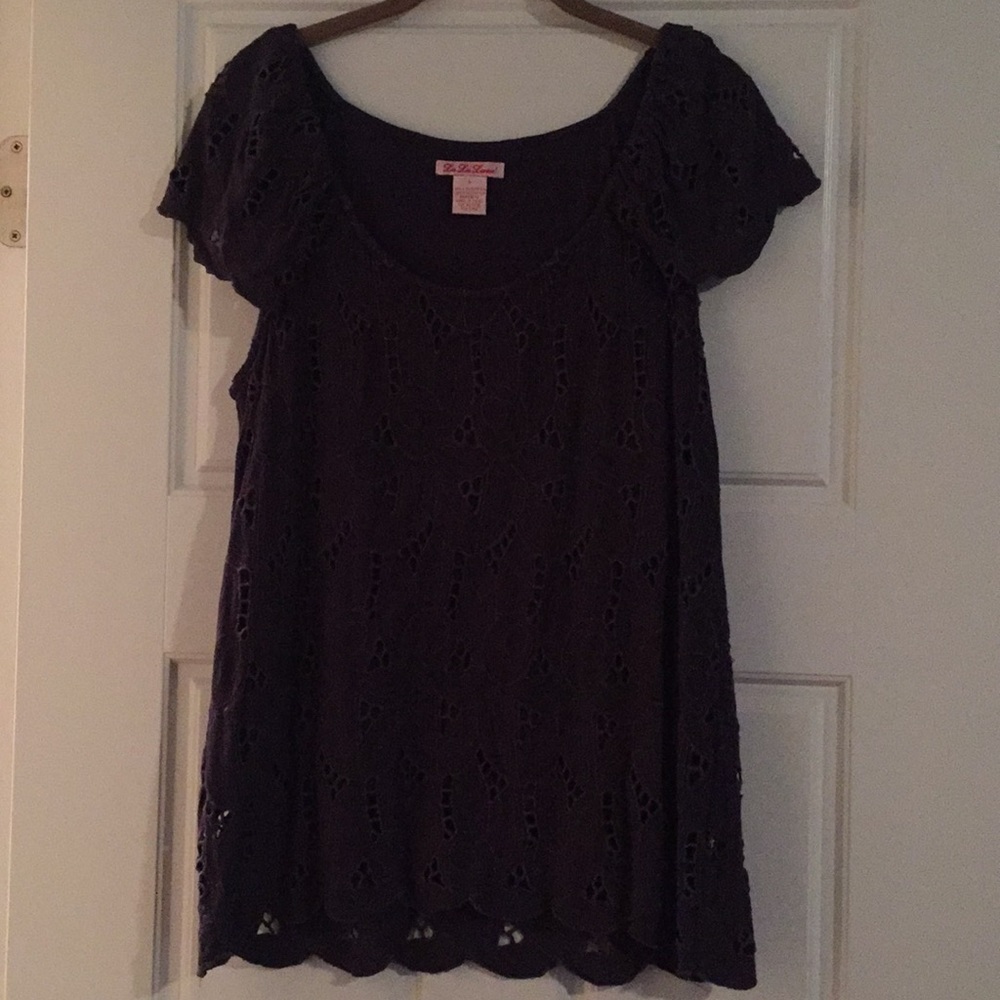 Anthropologie Top with cap sleeves